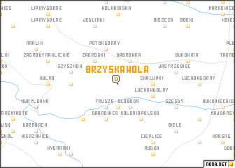 map of Brzyska Wola