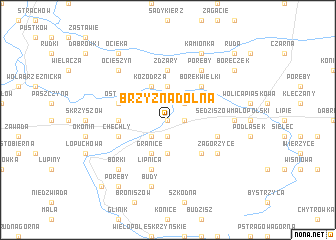 map of Brzyzna Dolna