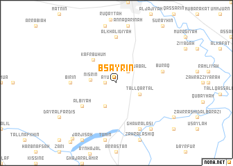 map of Bsayrīn