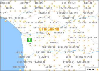 map of Btirghāmū