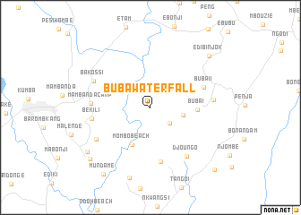 map of Buba Waterfall