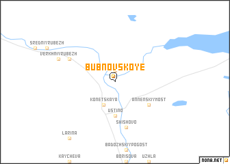 map of Bubnovskoye