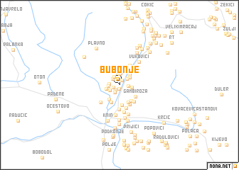 map of Bubonje