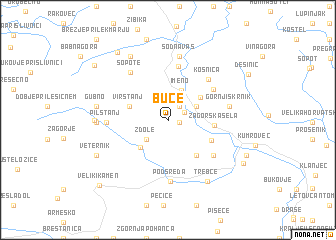 map of Buče