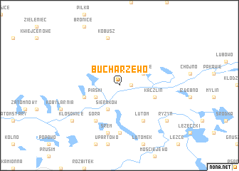 map of Bucharzewo