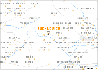 map of Buchlovice