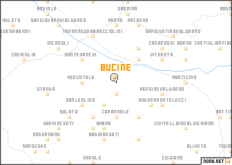 map of Bucine