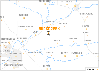 map of Buck Creek