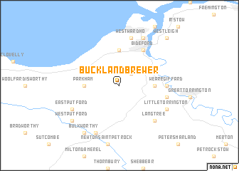 map of Buckland Brewer