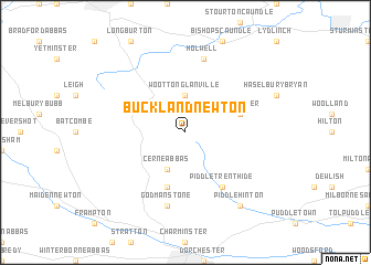 map of Buckland Newton