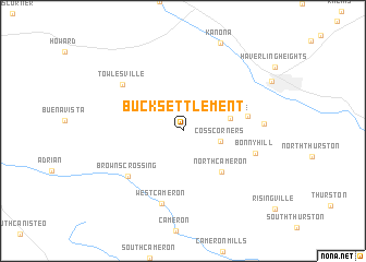 map of Buck Settlement