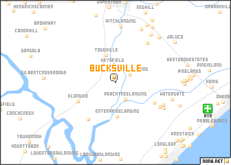 map of Bucksville