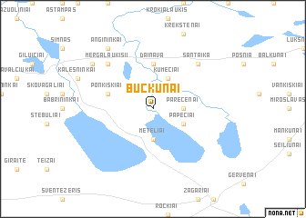 map of Buckūnai