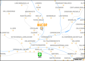 map of Búcor