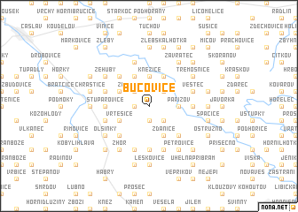 map of Bučovice