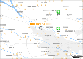 map of Bucureştii Noi