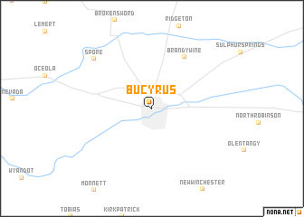 map of Bucyrus