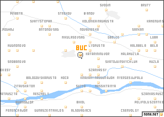 map of Búč