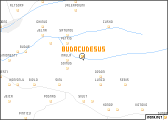 map of Budacu de Sus