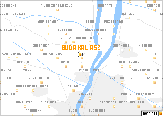 map of Budakalász