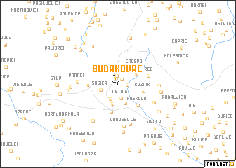 map of Budakovac