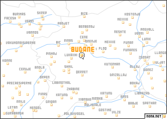 map of Budanë