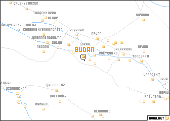 map of Būdān