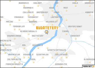 map of Budatétény