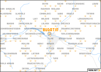 map of Budatín