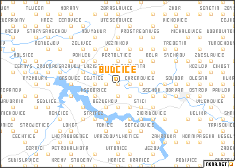 map of Budčice