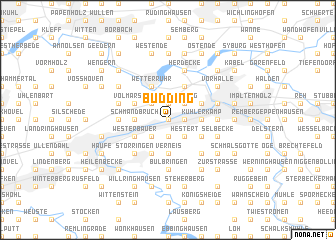 map of Büdding