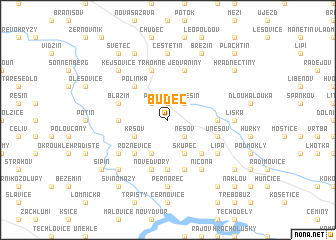 map of Budeč