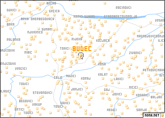 map of Budeč