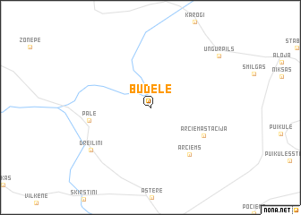 map of Būdele