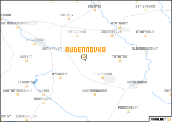 map of Budënnovka