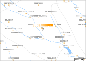 map of Budënnovka