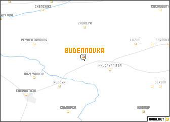 map of Budënnovka