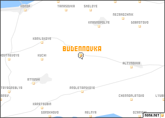 map of Budënnovka