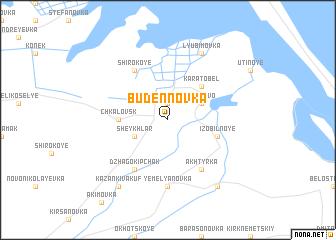 map of Budënnovka