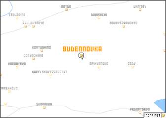map of Budënnovka