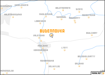 map of Budënnovka