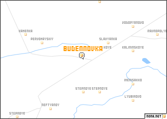 map of Budënnovka