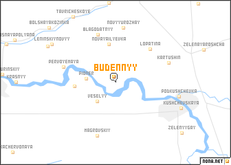 map of Budënnyy