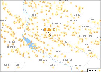 map of Budići