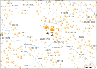 map of Budići