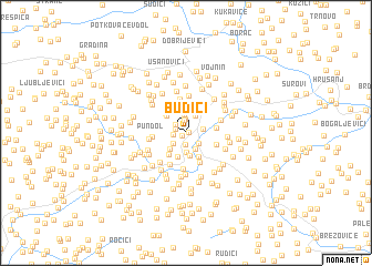 map of Budići