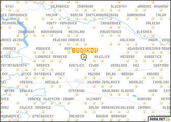 map of Budíkov