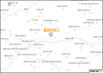 map of Budimci
