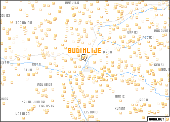 map of Budimlije