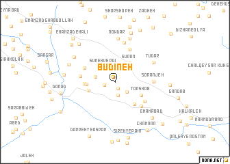 map of Būdīneh